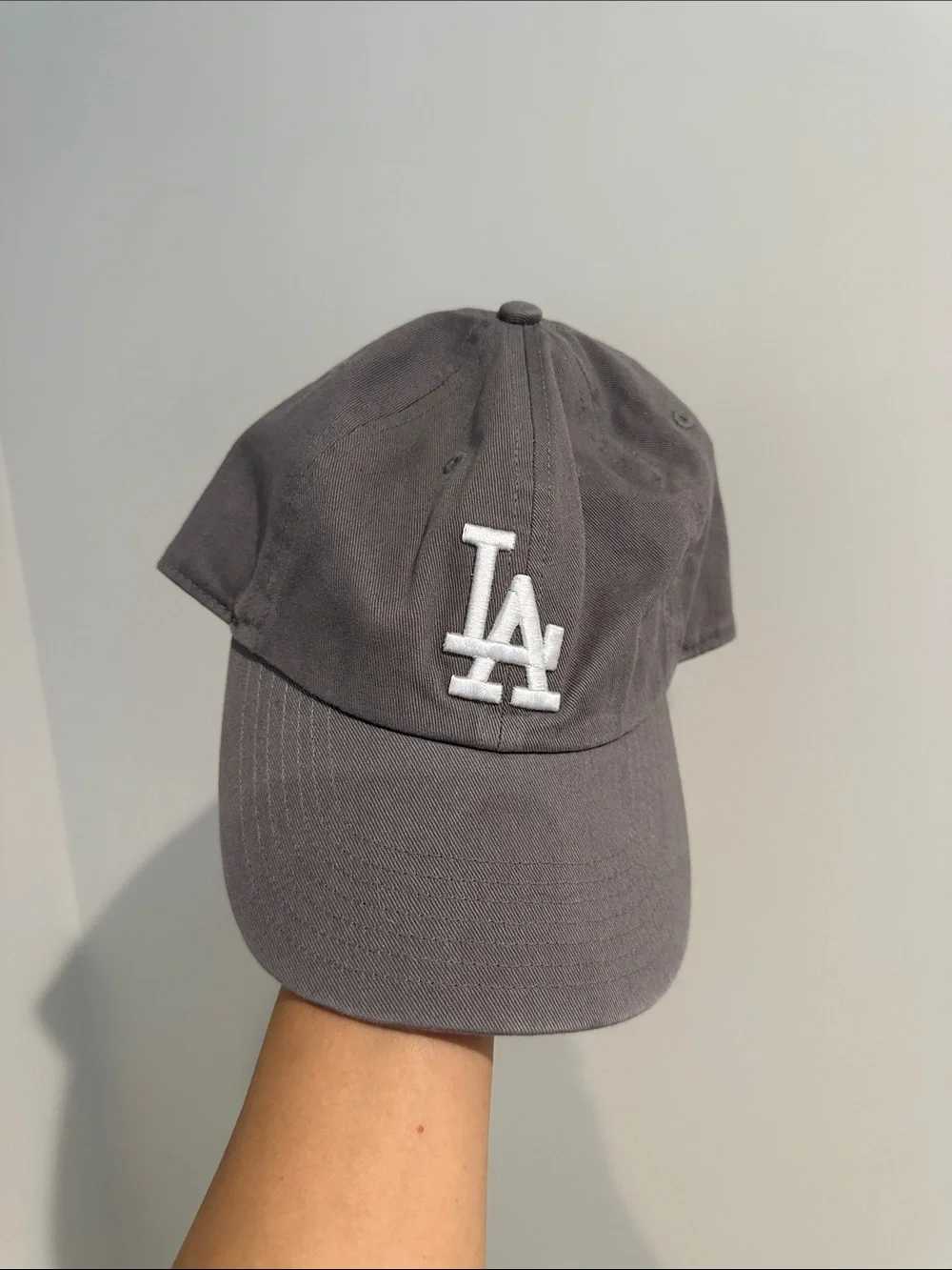 Kids Gray LA Embroidered Baseball Cap